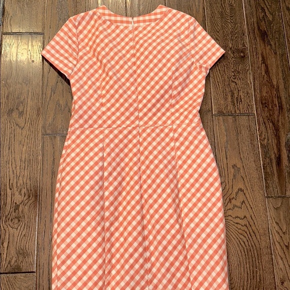 Brooks Brothers Pink Gingham Midi Dress size 6 - Picture 6 of 11